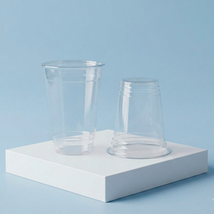 Gobelet en plastique PP transparent en gros avec couvercle dôme de 95 mm pour boissons froides, café, thé, gobelet jetable de 12 et 16 oz - Product Image 1