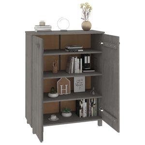 Scarpiera grigio chiaro HAMAR in legno massello pino 33.5 scarpiera "x 15.7" x 42.5 "eleganti scarpiere - Product Image 6