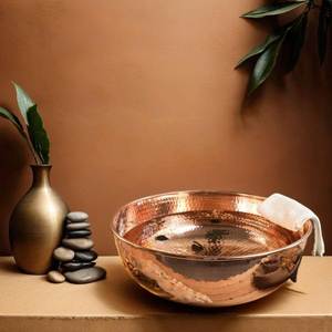 Classic Copper Pedicure Bowl Heavy Duty Foot Bath <b>Basin</b> Professional Salon Quality Handmade Design - Product Image 2