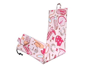 <b>Pink</b> Fabric Horse Tail Bag With Western Print Design Waterproof Protective <b>Wrap</b> For Horse Tail Protection - Product Image 3