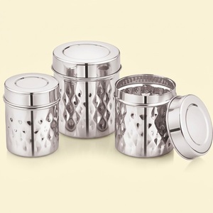 Juego de recipientes cuadrados de acero inoxidable premium con tapa transparente, herméticos, de calidad alimentaria, para almacenamiento vertical en la cocina. - Product Image 4