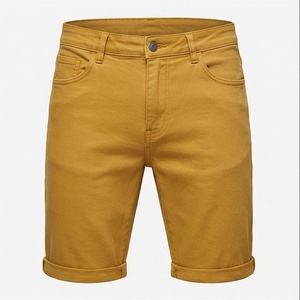 <b>Mens</b> High Quality Denim Canvas Shorts Summer Casual Fitted Comfortable Waistband Quick Dry <b>Jeans</b> Wear Customized Color Faded - Product Image 1
