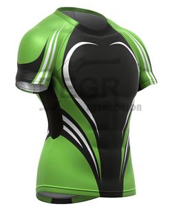 Chemises de sport de Compression, surf à manches longues, Logo personnalisé UV BJJ Rashguard MMA Sublimation hommes éruption Guard DHL Sublimation FEDEX OEM - Product Image 1
