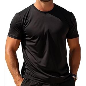 Personalizado 2024 nueva moda de alta calidad en blanco 90% poliéster 10% Spandex camiseta sostenible entrenamiento Fit camisetas para hombres - Product Image 4
