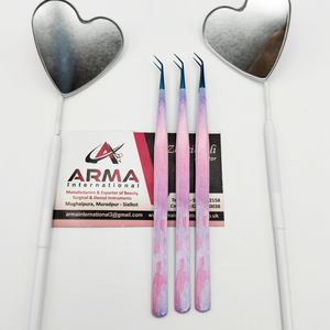 Pinzas Profesionales de Acero Inoxidable para Extensión de Pestañas, Diseño de Mármol, Punta Puntiaguda, Aislamiento de 45 Grados, Duraderas y Precisas - Product Image 6