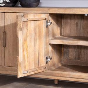 Aparador de 4 puertas estilo Japandi Vandana Crystal Space en madera maciza de mango Haya 200 cm - Product Image 6
