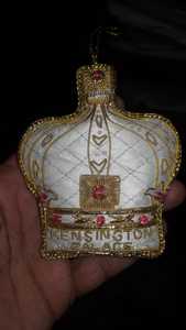 Ornement de Noël suspendu en velours rouge de luxe, brodé et perlé, décoration festive, décoration de maison pour les fêtes, cadeau - Product Image 2