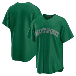 Maillot de baseball Rexfit Sports à manches courtes, boutonné devant, unisexe, adulte, respirant, en polyester, marque tendance, maillot de sport d'été pour homme - Product Image 5