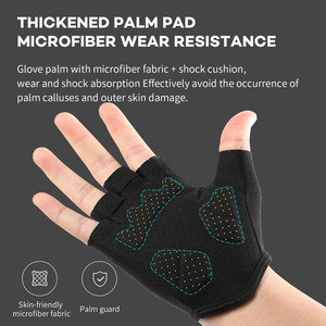 Custom <b>Fingerless</b> Gym <b>Gloves</b> for Men and <b>Women</b> Non Slip Padded Palm Workout <b>Gloves</b> Breathable Fitness Training Cycling <b>Gloves</b> - Product Image 3