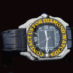 Montre de mode en quartz moissanite de qualité supérieure pour homme et femme, cadran carré avec chiffres romains, verre, prix abordable - Product Image 6