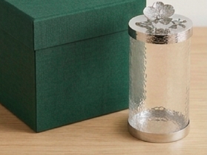 Recipientes de vidrio con tapa de metal, diseño moderno, acabado martillado, para almacenamiento en la cocina y comedor. - Product Image 6