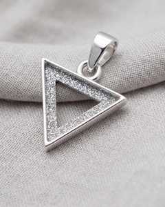 Pendentif triangulaire vierge en argent sterling 925 massif, avec sertissage pour cabochon de 6mm à 20mm, semi-monture pour la création de bijoux souvenirs DIY - Product Image 1