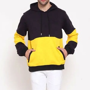 Sweat-shirts à capuche unisexes personnalisés, coupe classique, mélange polyester/coton, broderie bicolore sur le devant, grandes tailles, vente en gros pour hommes - Product Image 1