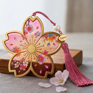 Flower Book Store Giveaway Souvenir Transparent Enamel UV Printing Custom Metal <b>Bookmark</b> Bookish Gifts - Product Image 2