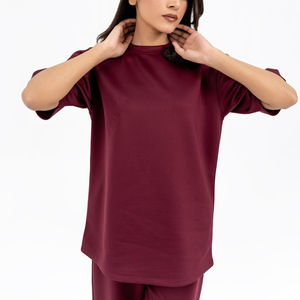 T-shirts personnalisés pour femmes, manches courtes, col rond, 100% coton, basiques, unis, prix de gros avec OEM - Product Image 3