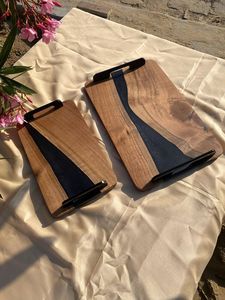 Plateau de service en bois durable pour la cuisine, finition lisse, idéal pour le petit-déjeuner, le dîner et les réceptions. - Product Image 4