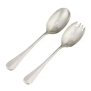 <b>High</b> Quality Metal Salad Server Set Stainless Steel Salad Serving Spoon Fork <b>Kitchen</b> Dining <b>Table</b> Use - Product Image 3