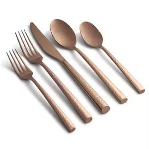 Ensemble de couverts en laiton doré de qualité supérieure, collection élégante d'ustensiles de table, vaisselle élégante pour banquet - Product Image 5