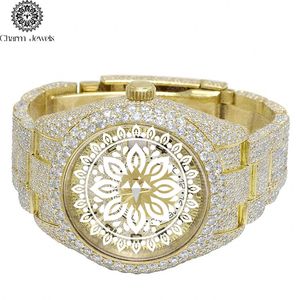 Charm Jewels Luxury Yellow Gold Square <b>Watch</b> 26cm Band Folding Clasp Unisex Quartz Movement - Product Image 6