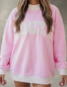 Sweat-shirt à col montant personnalisé avec logo imprimé, épaules tombantes, style streetwear décontracté, grandes tailles pour femmes, bleu clair - Product Image 6
