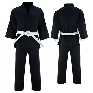 Uniforme de Taekwondo Cómodo y Transpirable, Estilo Nuevo, Color Negro Sólido, Resistente, para Artes Marciales y Combate - Product Image 1