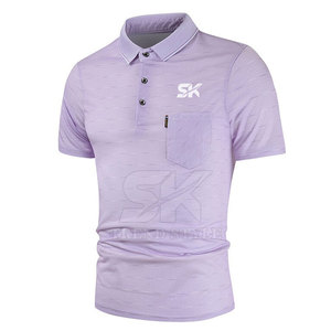 Polo respirant pour homme, design élégant à manches courtes avec tissu respirant pour les voyages d'été - Product Image 3