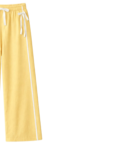 Custom Women Wide Leg Sweatpants Side Stripe High Waist Loose Fit Casual Track Pants <b>Elastic</b> Drawstring Lounge Wear OEM Supplier - Product Image 4