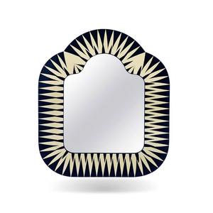 Espejo de Pared de Madera Natural Hecho a Mano con Incrustaciones de Hueso, Maravillosa Decoración para el Hogar - Product Image 3