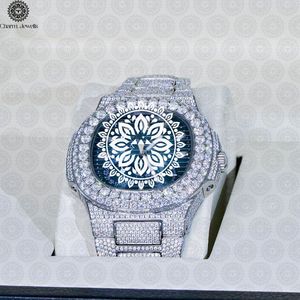 Montre de luxe Charm Jewels en acier inoxydable 42 mm, cadran rond à quartz analogique, mode homme, lumineuse, fermoir pliant - Product Image 1