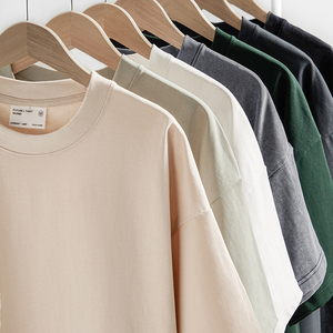เสื้อยืดสีขาวคอกลมสำหรับผู้ชายเสื้อออกกำลังกายผ้าฝ้ายสีขาวคอกลมออกแบบได้เอง - Product Image 4