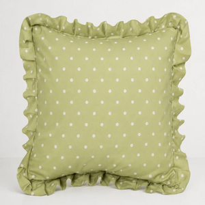 Navy Polka Dot <b>Cushion</b> <b>Cover</b> Square <b>Cushion</b> <b>Cover</b> with Ruffle Trim Classic Style Home Decor Couch <b>Cushion</b> <b>Cover</b> - Product Image 4