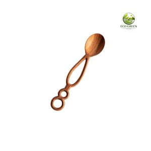Cuillère à dessert en bois de haute qualité, forme personnalisée, écologique, jetable, avec long manche, polie, minimaliste, pour glace - Product Image 3