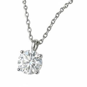 Nuevo Diseño de Diamante Redondo Cultivado en Laboratorio, Certificado IGI, Chapado en Oro Blanco, Colgante Clásico Personalizable para Compromiso y Boda Unisex - Product Image 4