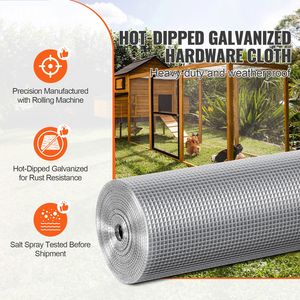 Malla de Alambre Soldada Galvanizada por Inmersión en Caliente de 1/4 de Pulgada y Calibre 23, Rollo de 48 Pulgadas x 100 Pies, Diámetro del Alambre de 1 mm - Product Image 2