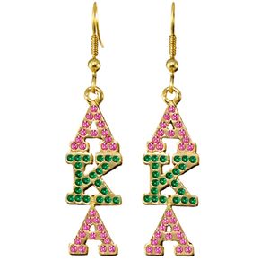 Pendientes de Cristal Austriaco Brillantes, Color Dorado, Joyería Colgante de Moda, Elegantes Pendientes con Diseño de Letras, Accesorio de Regalo para Mujer - Product Image 2