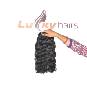 Extensiones de Cabello Humano Rizado con Corte Recto, Remy Indio, Puntas Uniformes, Rizos Definidos, Negro Natural, Doble Trama a Máquina, 100g - Product Image 3