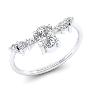 แหวนหมั้นเพชรโมอิสซาไนต์แท้ REYES Original 14K 18K ทองคำแท้ รับรองโดย GRA สำหรับผู้หญิง ของขวัญแต่งงานสุดหรู เครื่องประดับชั้นดี - Product Image 2
