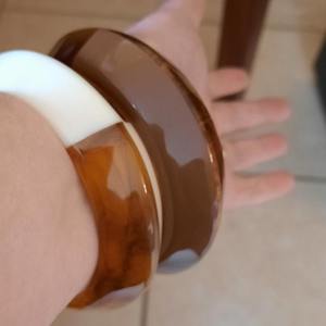 Brazaletes de Resina Hechos a Mano, Accesorios de Moda Premium para Mujer, Calidad de Exportación al por Mayor, Impresión Digital, Tinte Liso TCE - Product Image 2