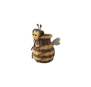 Cute Woven Rattan Bee Shape Storage Basket Pot with rattan <b>present</b> and gift Bulk Wholesale Supply Order Direct Factory Export - Product Image 1