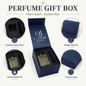 Caja de Regalo de Perfume Reutilizable Ecológica de Lujo Personalizada con Inserto de Espuma EVA, Cierre Magnético, Papel Rígido, Juego de 3 Botellas de Fragancia - Product Image 4