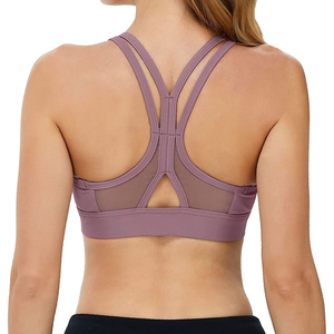 New Style Women's Plus Size Yoga Sports Bra Backless Crop Top Breathable Reversible Eco-Friendly High Support Shockproof Front - Product Image 6
