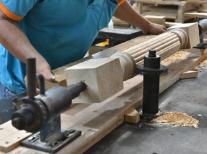 Pieds de meuble décoratifs en bois massif pour îlot de cuisine, colonnes de support de table, base de meuble en bois - Product Image 3