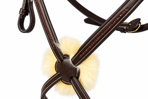 Brida de Cuero Negro de Primera Calidad con Diadema Decorativa con Tachuelas, Acolchado Suave para la Nariz y Correas Ajustables - Product Image 6