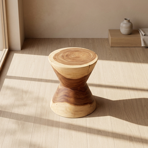 Han Durable Modern Solid Teak Wood <b>Stool</b> with Eco-Friendly Finish for Apartment and Commercial Spaces - Product Image 6