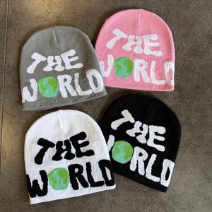 Autumn Winter Jacquard Knitted Hat American Street Letters Hip Hop Skateboard Fashionable Cold <b>Weather</b> Beanie for Men <b>Women</b> - Product Image 1