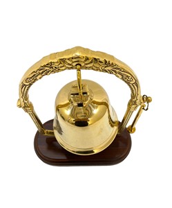 Campana de Latón y Madera Brillante de 4 Pulgadas con Soporte de Marco de 10 Pulgadas, Decoración Artística Ligera para Escritorio/Oficina, Recepción y Exhibición Decorativa - Product Image 6