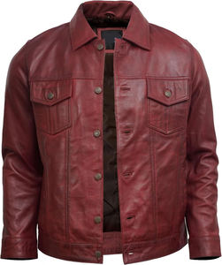 Chaquetas de cuero a la moda hechas a medida al por mayor, chaqueta 100% cuero para hombre en diferentes colores, diseño nuevo y moderno - Product Image 3