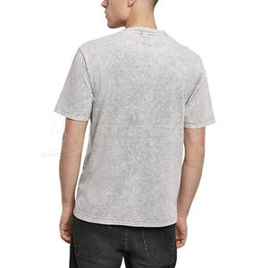 Camiseta cómoda con lavado ácido, transpirable, de talla personalizada, en stock, hecha de algodón y poliéster. - Product Image 2