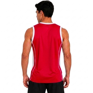 Camiseta sin Mangas Unisex Roja con Cuello Redondo - 100% Poliéster, Tejido de Malla de Secado Rápido - Product Image 2