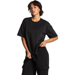 Camiseta Deportiva Negra Ajustada para Mujer, Transpirable, para Gimnasio y Entrenamiento, con Logotipo Personalizado, Apliques y Estampado, Ropa Deportiva OEM - Product Image 1